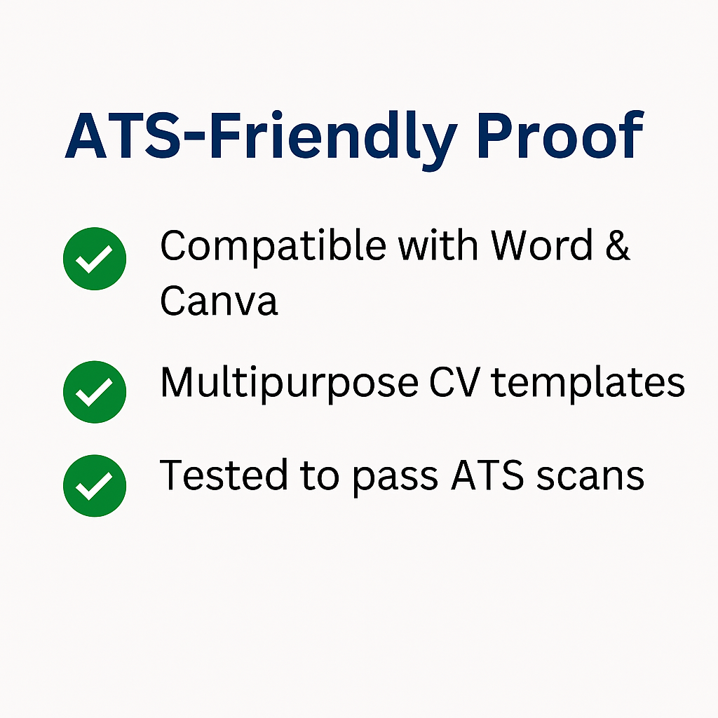 Engineering CV Kit (UK) – ATS Resume + Cover Letter | Word + Canva | Instant Download